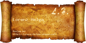 Lorenz Helga névjegykártya